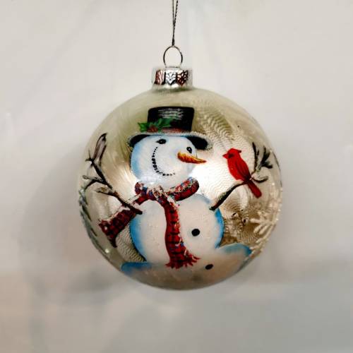 Doiron's - Glass Hanging Snowman Ornament